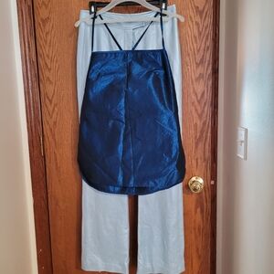 NWT/ mirrors t stap w/ strappy back metallic top